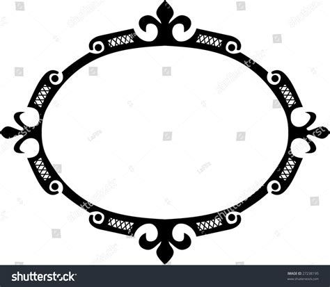 Oval Silhouette Frame Stock Vector Illustration 27238195 : Shutterstock