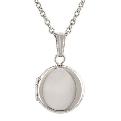 Silver Oval Locket Necklace