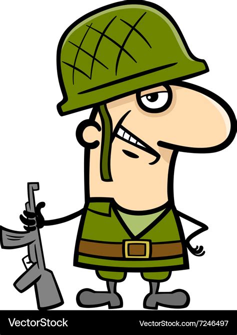 Soldier cartoon Royalty Free Vector Image - VectorStock