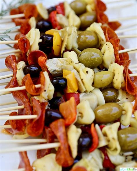 Antipasto Skewers, Easy Party Appetizers - Urban Bliss Life