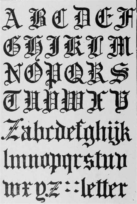 Gothic Lettering | Lettering alphabet, Lettering, Tattoo fonts alphabet