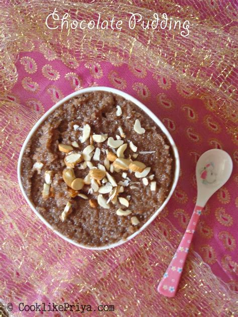 Cook like Priya: Chocolate Semolina Pudding | Chocolate Kesari | Kids ...