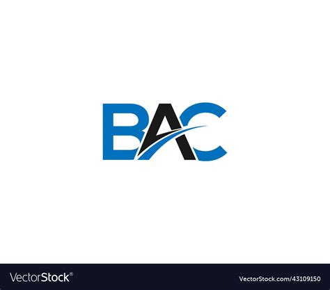 Creative letter bac logo design Royalty Free Vector Image