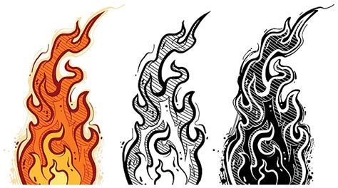 Fire Flames Sketch PNG Transparent Images Free Download | Vector Files | Pngtree