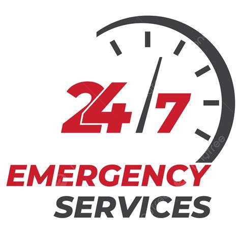 24 Hour Emergency Service Label Design, Logo, 24 7, Emergency Service ...