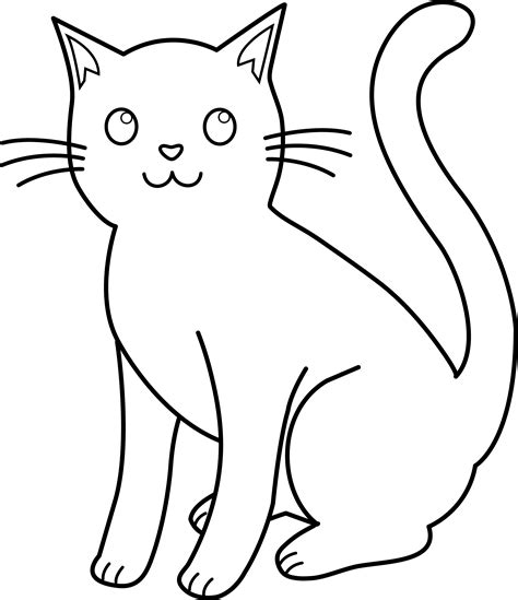 Free Black And White Cat Drawing, Download Free Black And White Cat Drawing png images, Free ...