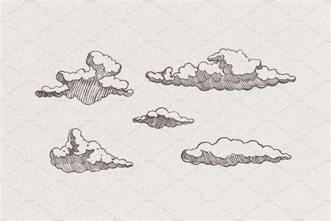 Collection of clouds drawings | Cloud drawing, Sketches, Sketch cloud