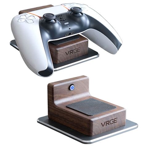 VRGE - PS5 Controller Charging Storage Dock - Premium Walnut Wood ...