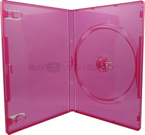 14mm Standard Clear Red 1 Disc DVD Case - BuyMediaSupply.com