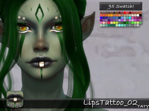 Lips Tattoo 02 by tatygagg at TSR » Sims 4 Updates