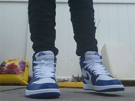 Air Jordan 1 Storm Blue On Feet | Sneakerheads Amino