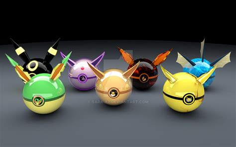 Eevee's evolutions pokeballs by Sara-A2 on DeviantArt