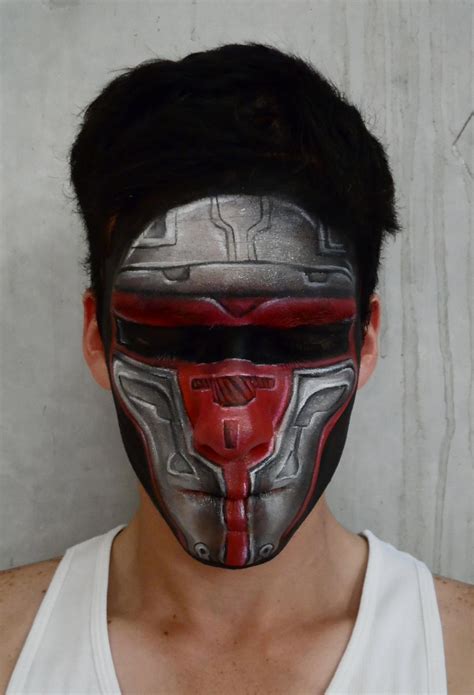 cyborg facepaint by froggyjoseguy on DeviantArt