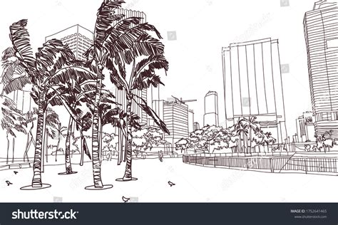 Miami skyline drawing Images, Stock Photos & Vectors | Shutterstock