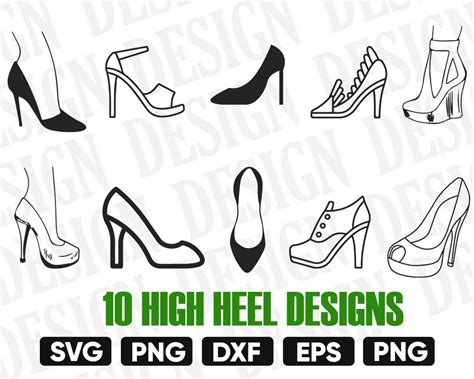 Hight Heel Svg, High Heel Silhouette, High Heels Svg Bundle, High Heel ...