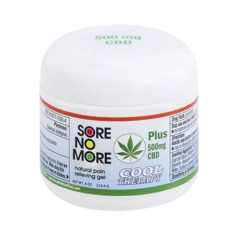 Sore No More® PLUS Natural Pain Relieving Gel - COOL Therapy 500mg - 4 oz - Sore No More®