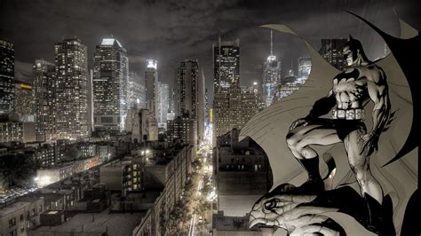 Batman: HD Wallpaper of the Dark Knight in Gotham City