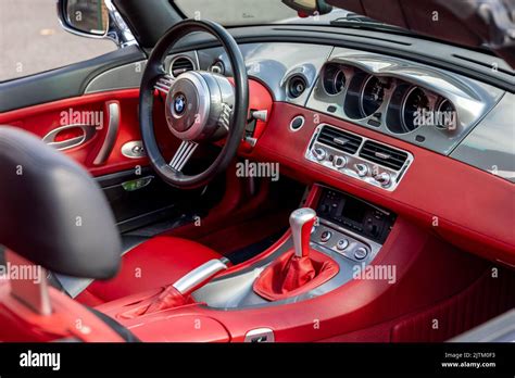 BMW Z8 Roadster interior on display at the Bicester Heritage Scramble celebrating 50 years of ...