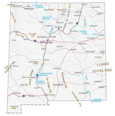 Map Of New Mexico Highways - States Of America Map States Of America Map