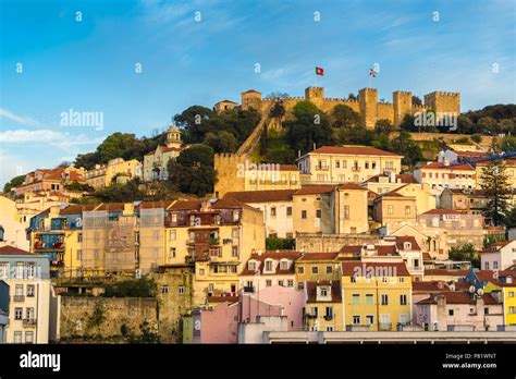 Lisbon, Portugal, view on the castle Stock Photo - Alamy