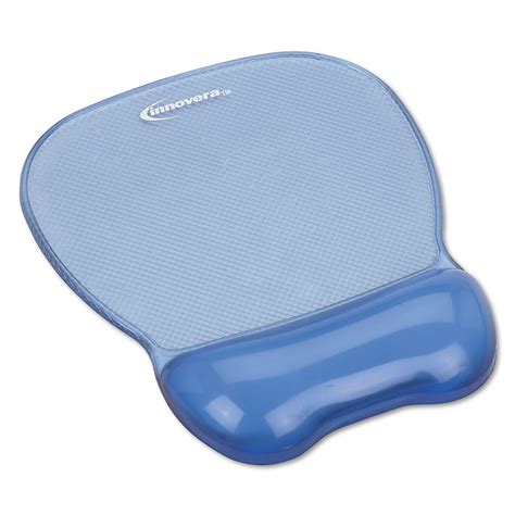 Mouse Pad with Gel Wrist Rest, 8.25 x 9.62, Blue - ASE Direct