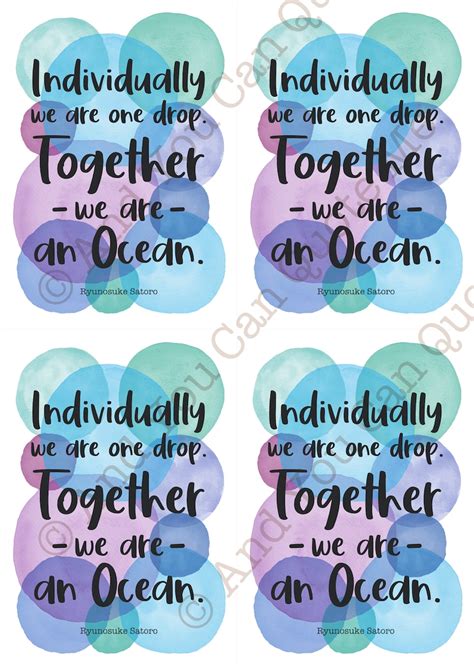 Teamwork Postcards Printable Team Quotes Positive Quotes | Etsy