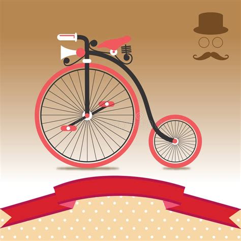 Vintage Bicycle Illustration Stock Vector - Illustration of brown, 1885 ...