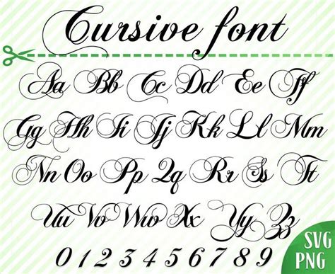 Cursive font svg Baroque font svg Calligraphy font svg Cricut | Etsy | Free calligraphy fonts ...