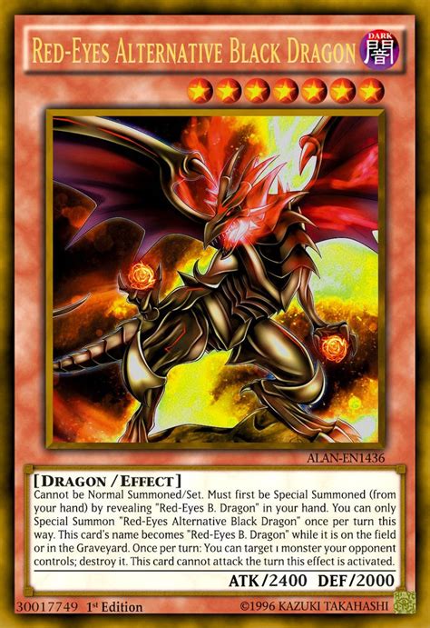 Red-Eyes Alternative Black Dragon by ALANMAC95 on DeviantArt | Yugioh, Custom yugioh cards, Red eyes