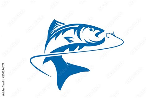 Fishing vector design logo template. - fish logo Vector - Vector Stock Vector | Adobe Stock