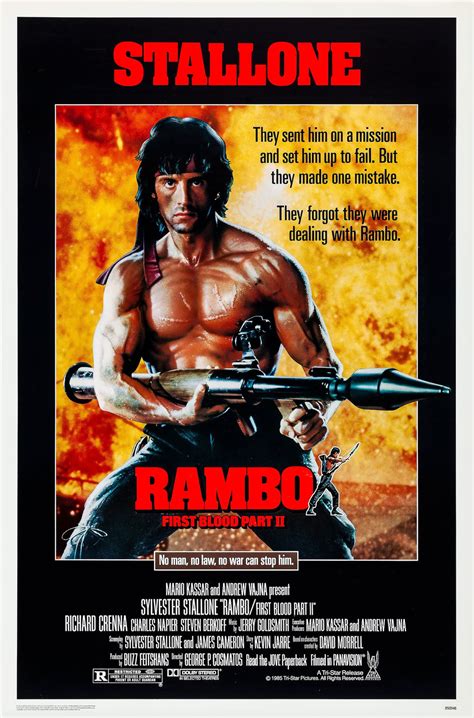 Rambo: First Blood Part II 1985 Movie Poster Original | Etsy