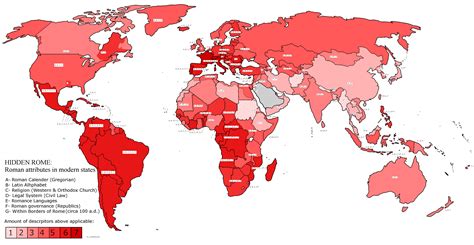 Roman Influence on the Modern States - Vivid Maps