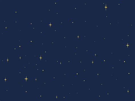 Cartoon night starry sky vector design. Simple dark blue space background with stars clipart ...