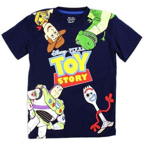 Disney Pixar Toy Story Woody Buzz T Rex And Forky Boys Shirt