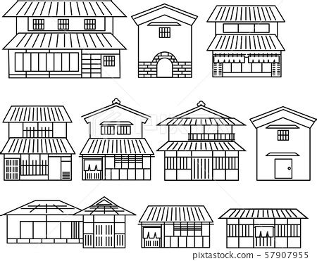 one of a kind Japanese house ORIGINAL Line Art Unique illustration Art ...