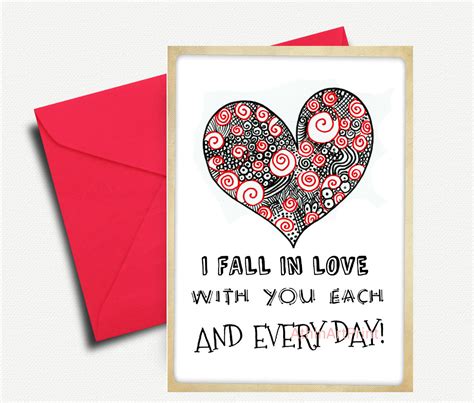 Anniversary Love Card, Printable Card, Love Greeting Cards, Love Card, Romantic Card, Greeting ...