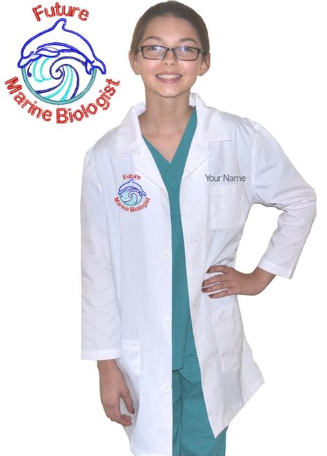 Personalized Kids Marine Biologist Lab Coat With Dolphin - Etsy UK