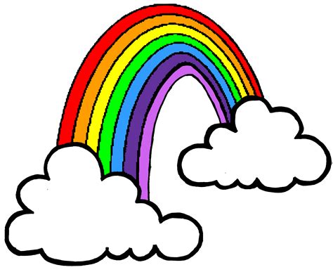 Drawing Of Rainbow - ClipArt Best