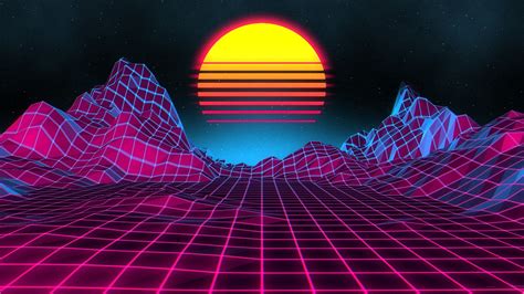 Neon Retro Sunset Wallpapers - Wallpaper Cave