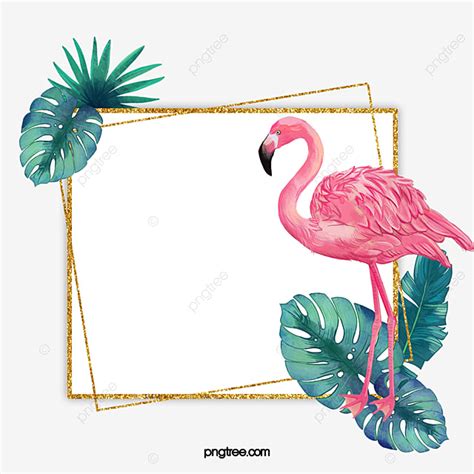 Sand Painting Clipart Vector, Hand Painted Flamingo Golden Sand Border ...