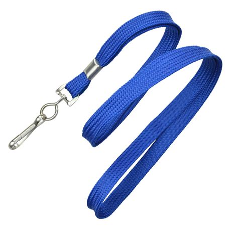 3/8" (10 mm) Royal Blue Lanyard with Nickel-Plated Steel Swivel Hook