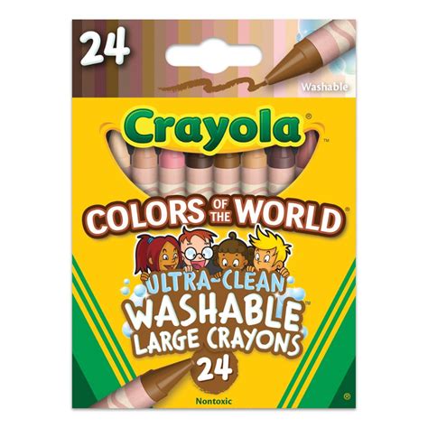 Crayola® Colors of the World Ultra-Clean Washable Large Crayons - 24 Ct.