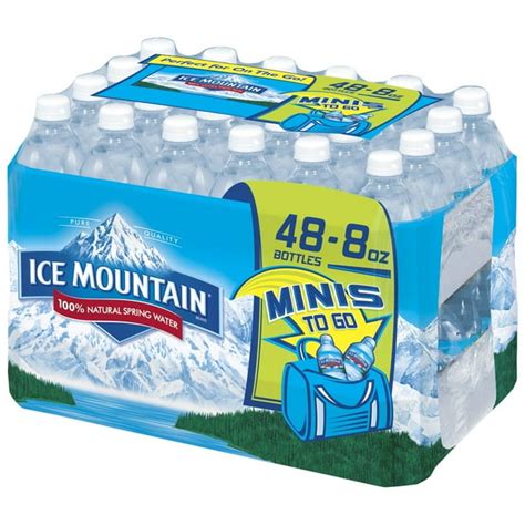 ICE MOUNTAIN Brand 100% Natural Spring Water, 8-ounce mini plastic bottles (Pack of 48 ...