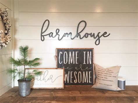 READY TO SHIP Large Metal Farmhouse Sign