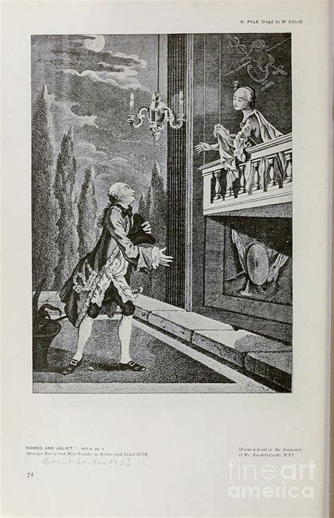 ROMEO AND JULIET Balcony Scene h5 Drawing by Historic Illustrations ...