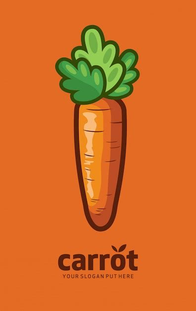 Premium Vector | Carrot vegetable logo