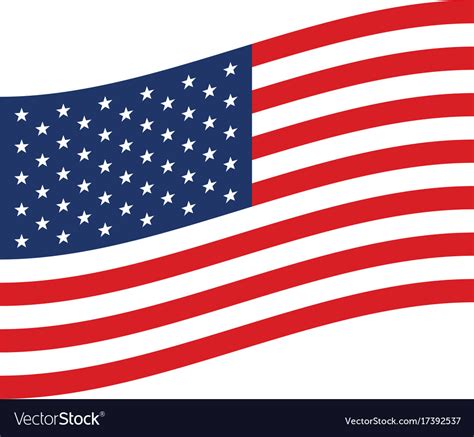 Flag united states of america flat design to side Vector Image