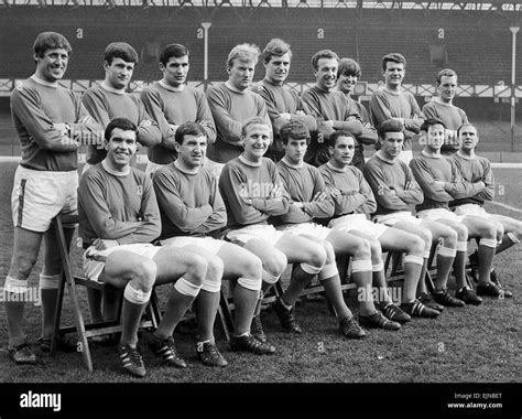 Everton squad pose for a group photograph at Goodison ahead of their Stock Photo, Royalty Free ...