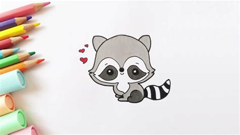 How To Draw A Cute Raccoon