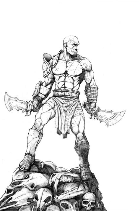 Kratos Pencils by JZINGERMAN on DeviantArt | Character sketch, Kratos ...